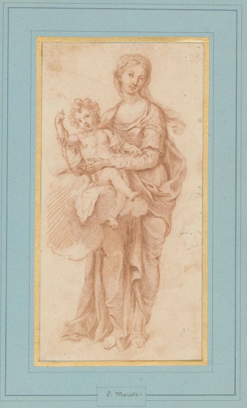 Attribuito a Carlo Maratta  - Asta Opere su carta: disegni, dipinti e stampe dal XV al XIX secolo - Pandolfini Casa d'Aste