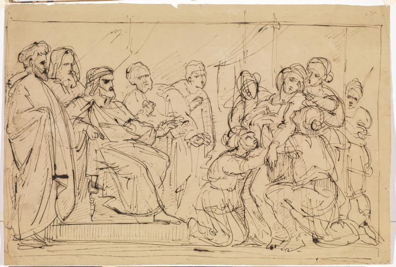 Scuola neoclassica, prima metà sec. XVIII  - Auction Works on paper: 15th to 19th century drawings, paintings and prints - Pandolfini Casa d'Aste