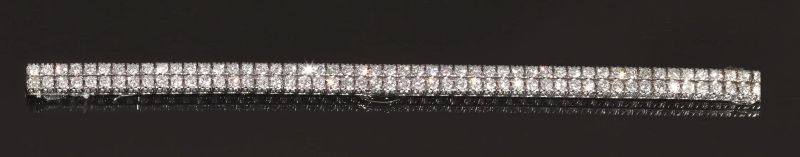 Bracciale 'tennis' in oro bianco e diamanti  - Auction Important Jewels and Watches - I - Pandolfini Casa d'Aste