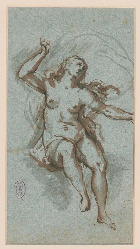 Scuola romana, prima met&agrave; sec. XVIII  - Auction Works on paper: 15th to 19th century drawings, paintings and prints - Pandolfini Casa d'Aste