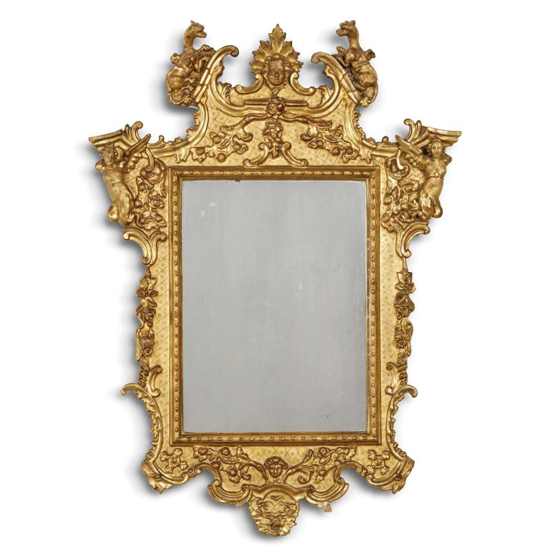 A ROMAN MIRROR, 18TH CENTURY  - Auction furniture and works of art - Pandolfini Casa d'Aste