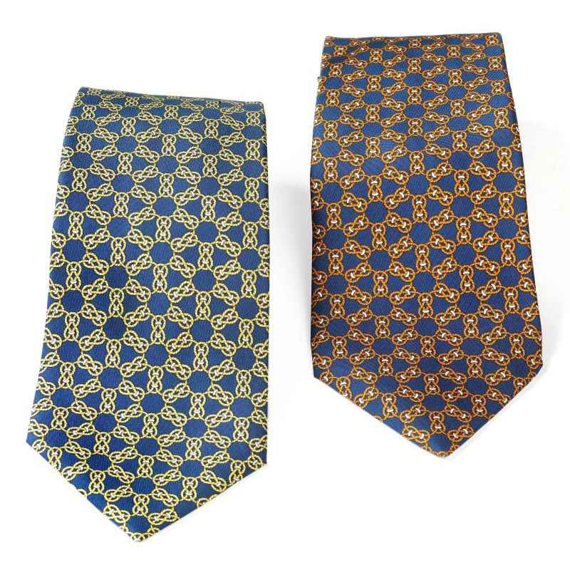 Hermes : HERMES TWO SILK TIES  - Auction VINTAGE FASHION: HERMES, LOUIS VUITTON AND OTHER GREAT MAISON BAGS AND ACCESSORIES - Pandolfini Casa d'Aste