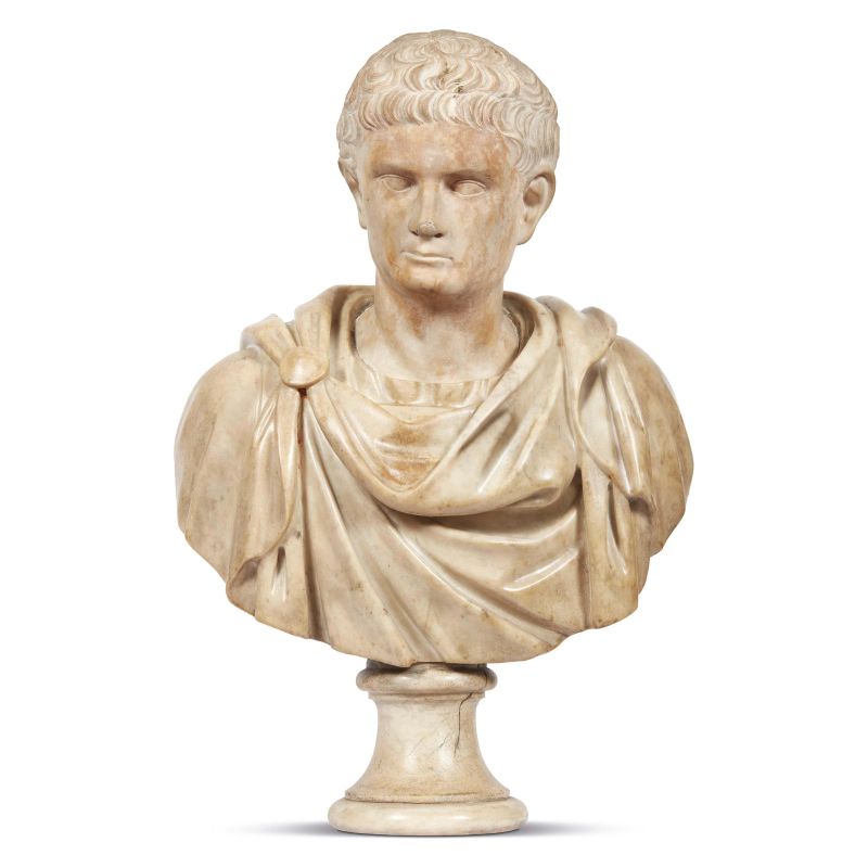 A BUST OF ROMAN EMPEROR, 19TH CENTURY  - Auction FURNITURE, OBJECTS OF ART AND SCULPTURES FROM PRIVATE COLLECTIONS - Pandolfini Casa d'Aste