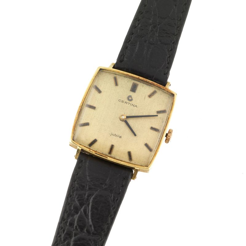 CERTINA JUBILE' REF. 4010 159 N. 8374XX YELLOW GOLD WRISTWATCH  - Auction ONLINE AUCTION | WATCHES AND PENS - Pandolfini Casa d'Aste