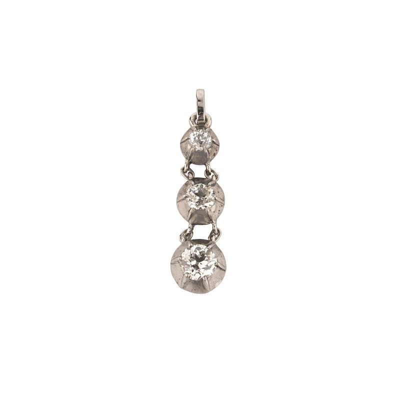 DIAMOND PENDANT IN 9KT WHITE GOLD  - Auction ARCADE |  JEWELS - Pandolfini Casa d'Aste