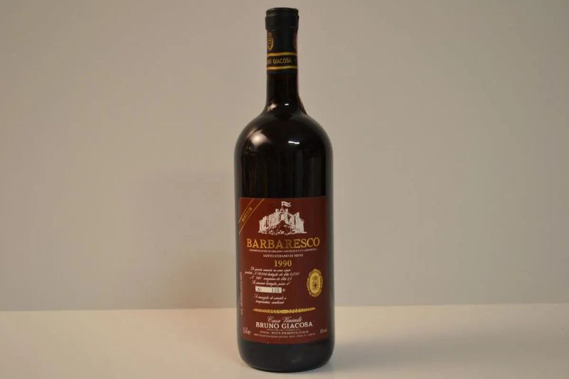 Barbaresco Santo Stefano Riserva Etichetta Rossa Bruno Giacosa 1990  - Asta Vini e distillati da collezione da cantine selezionate - Pandolfini Casa d'Aste