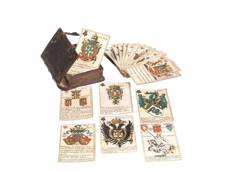 (Araldica) Jeu d&rsquo;armoires. XVII secolo.  - Auction Book, manuscripts AND AUTOGRAPHS - Pandolfini Casa d'Aste
