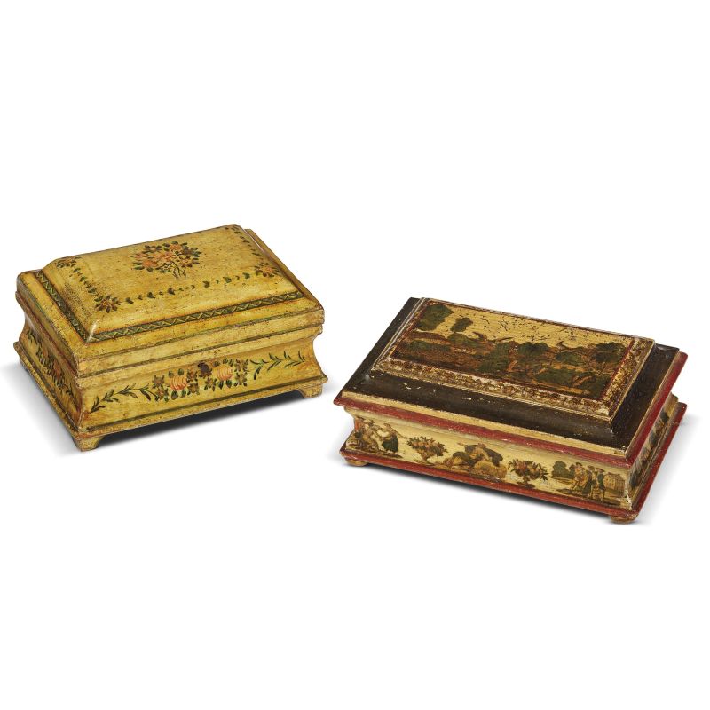 TWO VENETIAN BOXES, 18TH CENTURY  - Auction ONLINE AUCTION | ARREDARE CON STILE. MOBILI E OGGETTI D'ARTE - Pandolfini Casa d'Aste