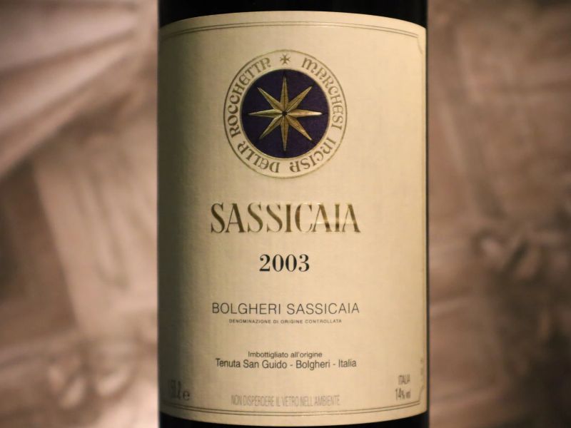 Sassicaia Tenuta San Guido 2003  - Asta Smartwine 2.0 | Spring Classics - Pandolfini Casa d'Aste