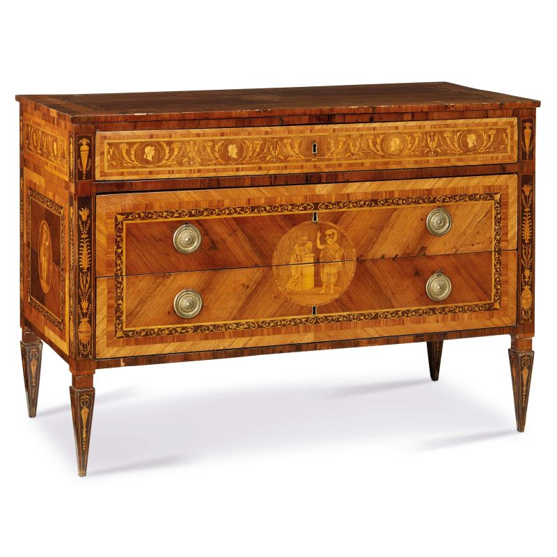 



A LOMBARD COMMODE, LATE 18TH CENTURY  - Auction FURNITURE, WORKS OF ART AND MAJOLICA - Pandolfini Casa d'Aste