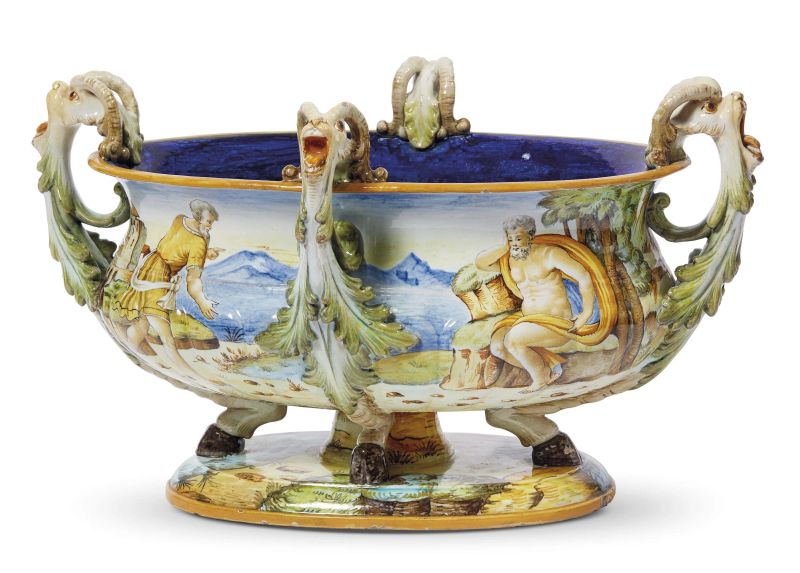      RINFRESCATOIO, MANIFATTURA GINORI, INIZI SECOLO XX   - Auction ONLINE AUCTION | Ceramics. Maiolica and Porcelain from 16th to 20th century - Pandolfini Casa d'Aste