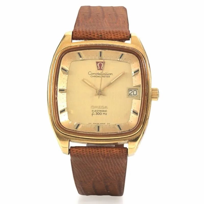 Orologio da polso Omega Constellation Chronometer Electronic f300HZ, anni '70, in oro giallo 18 kt  - Auction Important Jewels and Watches - I - Pandolfini Casa d'Aste