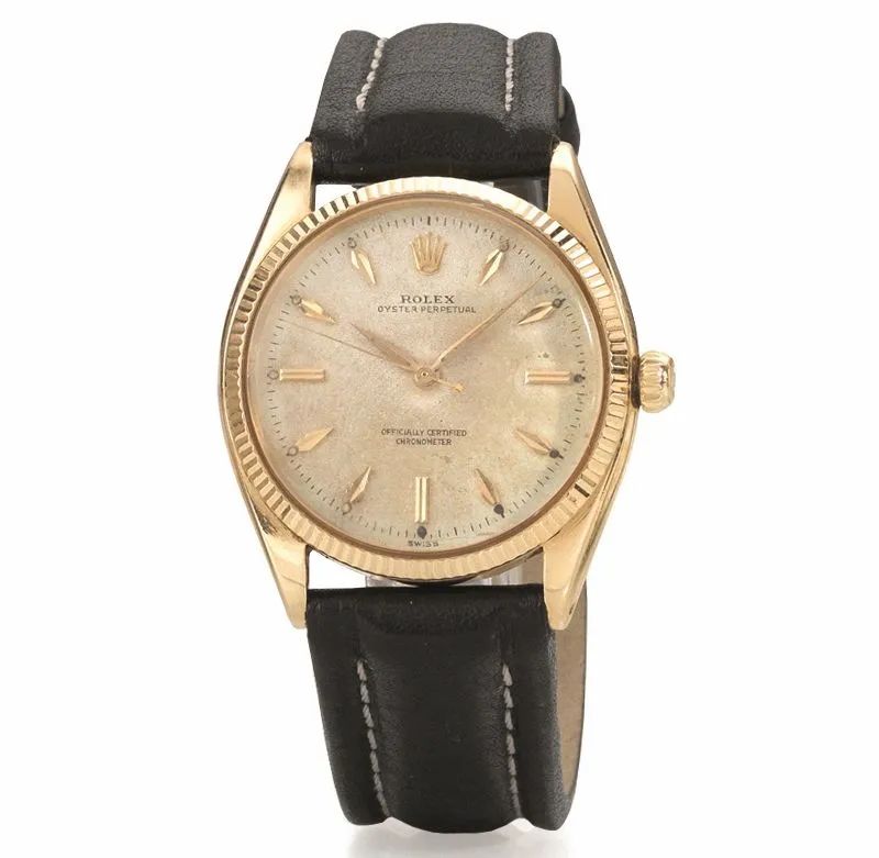Orologio da polso Rolex Oyster Perpetual Officially Certified Chronometer Ref. 6567, cassa n. 89'673, 1955 circa, in&nbsp; oro rosa 18 kt  - Auction Important Jewels and Watches - I - Pandolfini Casa d'Aste
