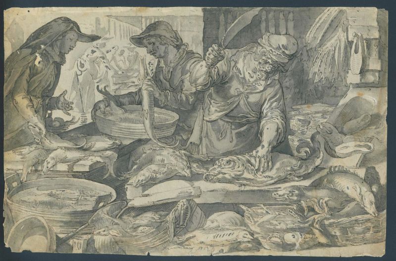 Scuola fiamminga, sec. XVII  - Auction Works on paper: 15th to 19th century drawings, paintings and prints - Pandolfini Casa d'Aste