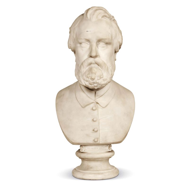 Sculptor of 19th century, a male bust, white marble  - Auction GIOVANNI PRATESI | HOMO FABER PART II - Pandolfini Casa d'Aste