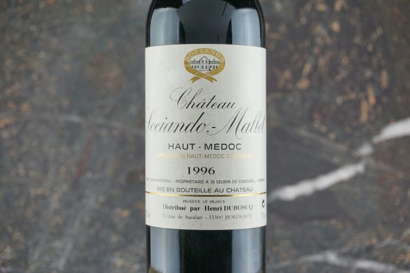 Ch&acirc;teau Sociando Mallet 1996  - Asta Smart Wine 2.0 | Click & Drink - Pandolfini Casa d'Aste