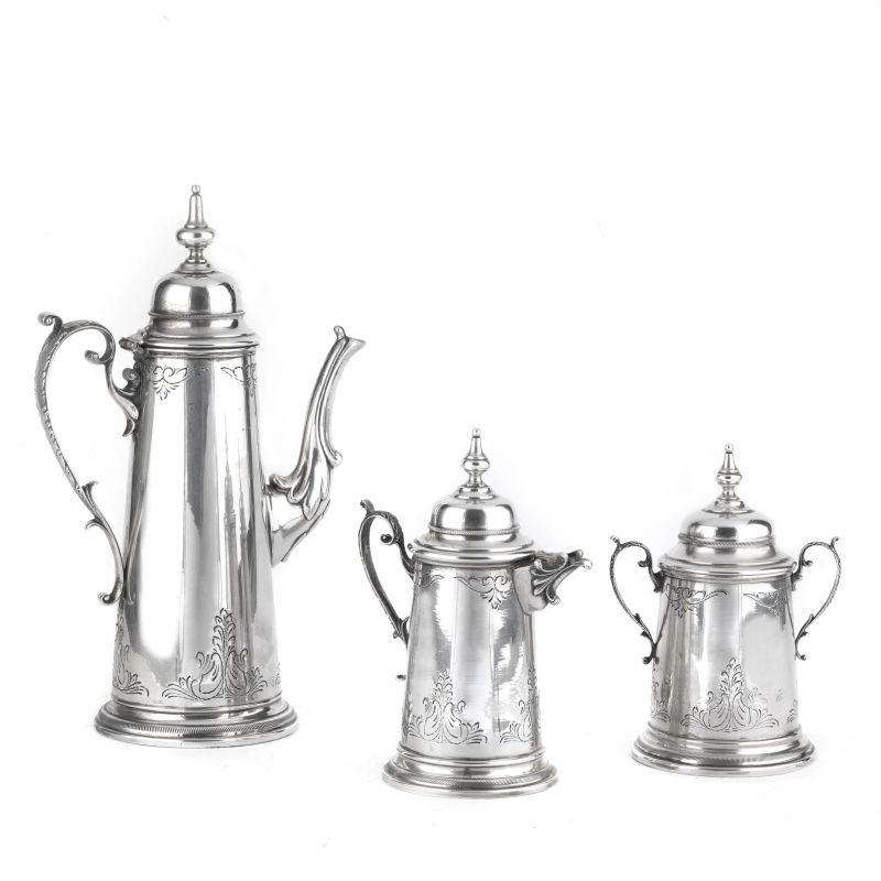 A TEA SERVICE, FLORENCE, 20TH CENTURY, MARK OF BRANDIMARTE  - Auction TIME AUCTION| SILVER - Pandolfini Casa d'Aste