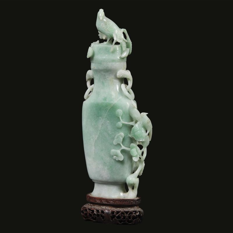 AN EMERALD VASE, CHINA, QING DYNASTY, 19TH-20TH CENTURY  - Auction Asian Art  东方艺术 - Pandolfini Casa d'Aste