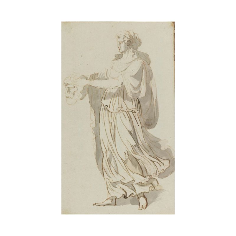 Scuola italiana, sec. XIX  - Auction TIMED AUCTION | WORKSONPAPER: DRAWINGS, PAINTINGS AND PRINTS - Pandolfini Casa d'Aste