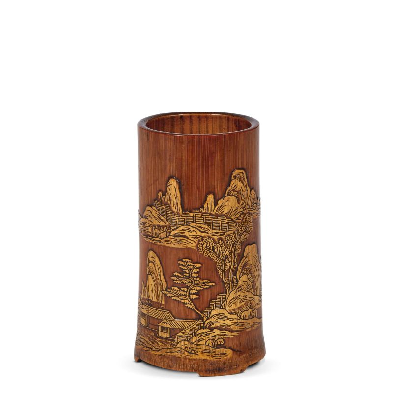 A BAMBOO BRUSH HOLDER, CHINA, QING DYNASTY, 19TH CENTURY  - Asta Arte Orientale  东方艺术 - Pandolfini Casa d'Aste