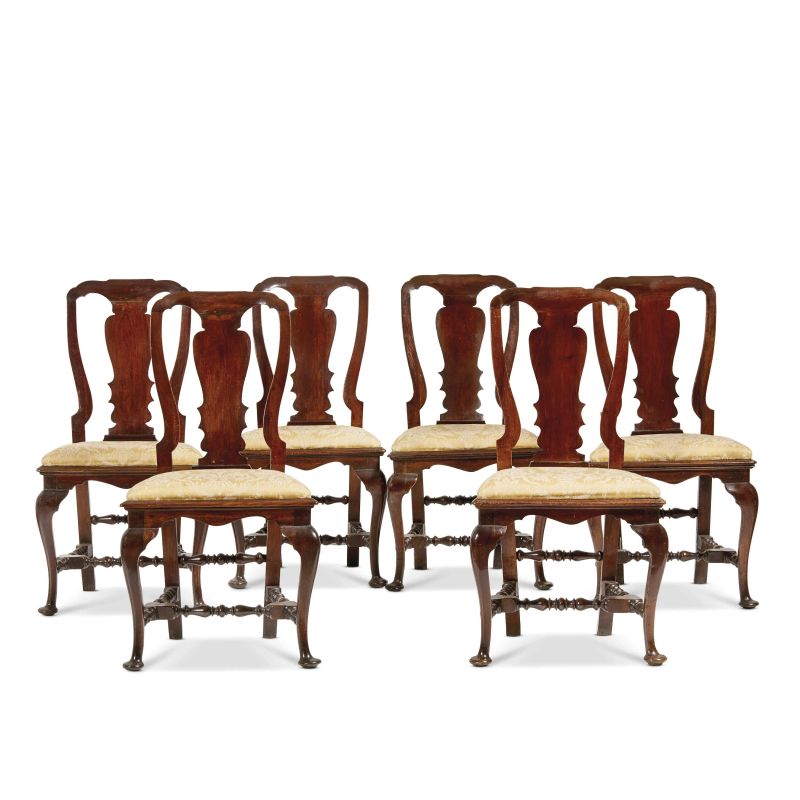 A GROUP OF SIX TUSCAN CHAIRS, 18TH CENTURY  - Auction furniture and works of art - Pandolfini Casa d'Aste