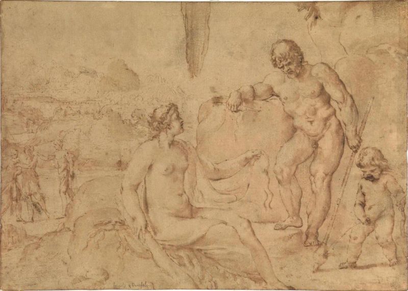 Scuola emiliana del XVI secolo  - Asta Disegni e stampe dal XVI al XX secolo - Libri e Autografi - Pandolfini Casa d'Aste