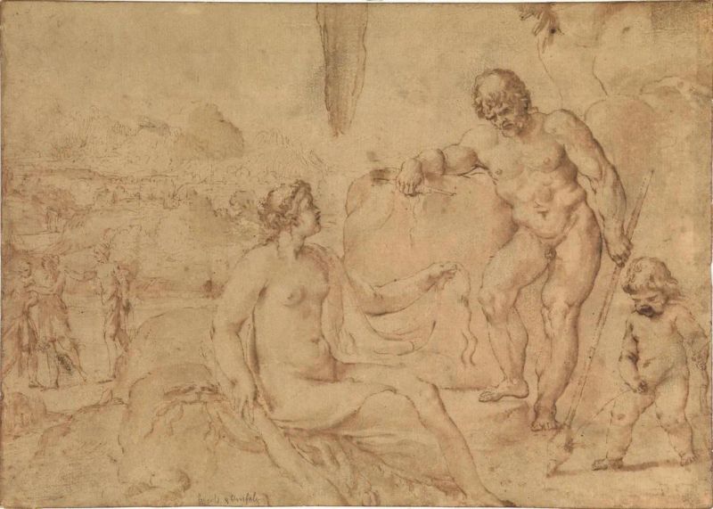 Scuola emiliana del XVI secolo  - Auction Prints and Drawings from XVI to XX century - Books and Autographs - Pandolfini Casa d'Aste