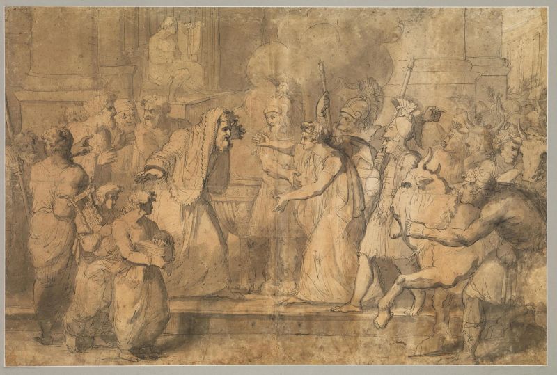 Scuola toscana, inizio sec. XIX  - Auction Works on paper: 15th to 19th century drawings, paintings and prints - Pandolfini Casa d'Aste
