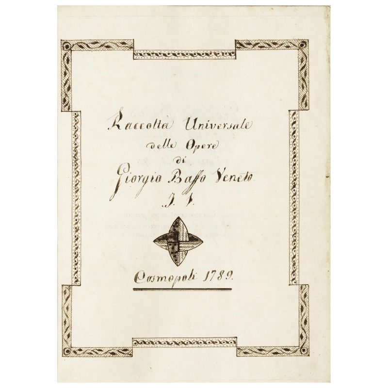 A manuscript version of Baffo’s erotic works  - Auction BOOKS, MANUSCRIPTS AND AUTOGRAPHS - Pandolfini Casa d'Aste