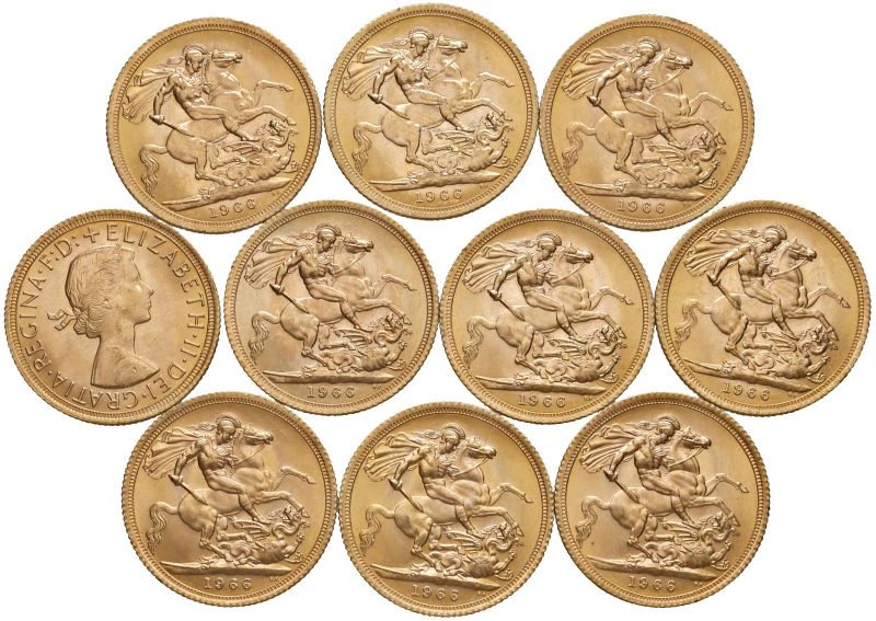 GRAN BRETAGNA. DIECI STERLINE  - Auction COINS  OF MILAN, HOUSE OF SAVOY, ZECCHINI AND GOLD OSELLE OF VENICE - Pandolfini Casa d'Aste