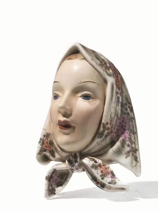 VOLTO DI DONNA CON FOULARD  - Auction Art Decoratives of 20th century - Pandolfini Casa d'Aste