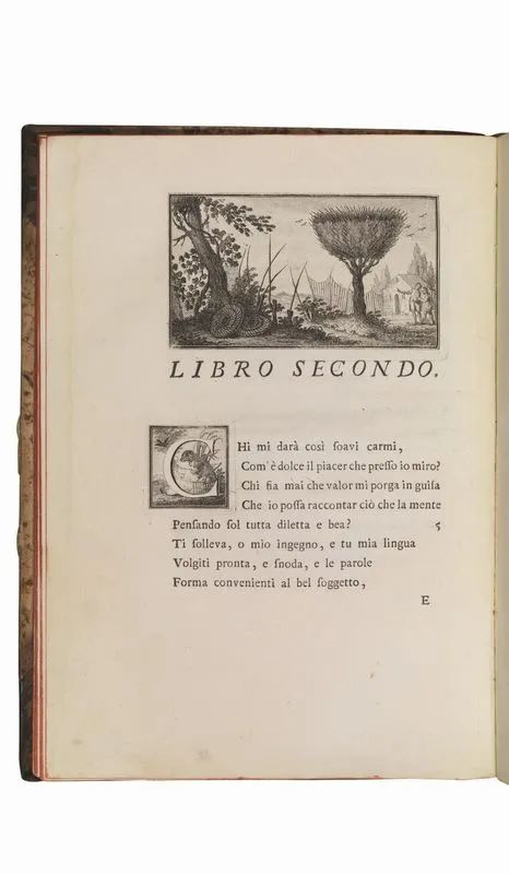 (Caccia  Illustrati 700) TIRABOSCO, Antonio. L'uccellagione libri tre. In   - Auction Books, manuscripts and autographs - Pandolfini Casa d'Aste