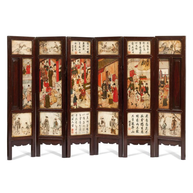 



PARAVENTO IN LEGNO E PIETRA SAPONARIA, CINA, DINASTIA QING SEC. XX  - Asta  Arte Orientale | 东方艺术 - Pandolfini Casa d'Aste