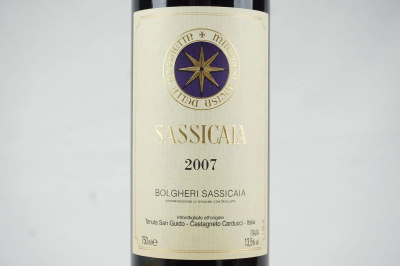      Sassicaia Tenuta San Guido 2007   - Asta ASTA A TEMPO | Smart Wine & Spirits - Pandolfini Casa d'Aste