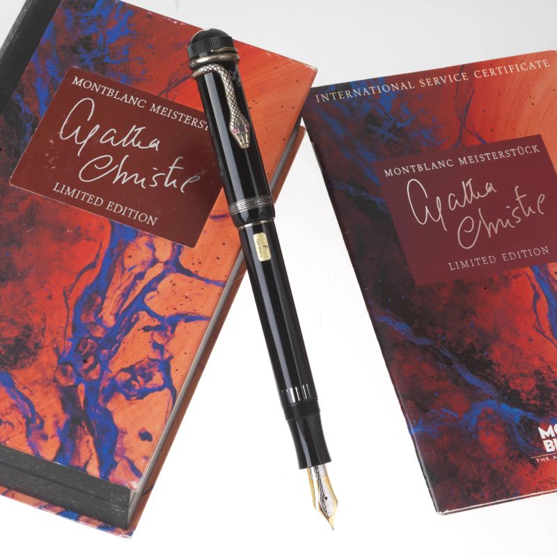 Montblanc : MONTBLANC MEISTERST&Uuml;CK AGATHA CHRISTIE WRITERS LIMITED EDITION FOUNTAIN PEN N. 21784/7000, 1993  - Auction TIMED AUCTION | WATCHES AND PENS - Pandolfini Casa d'Aste