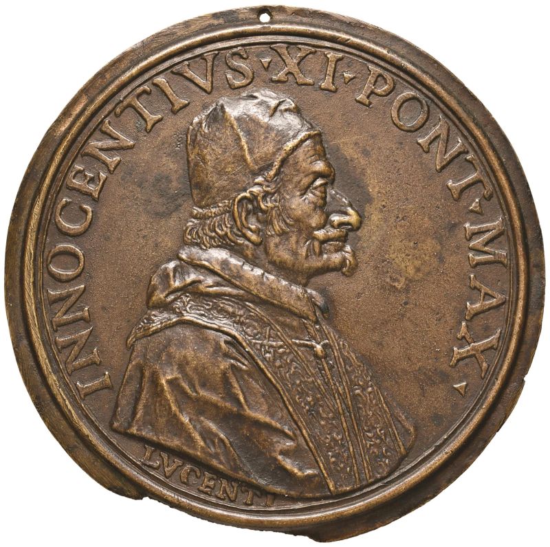 INNOCENZO XI (1676-1689) MEDAGLIA UNIFACE opus Lucenti  - Auction 13th to 20th century Coins and medals - Pandolfini Casa d'Aste