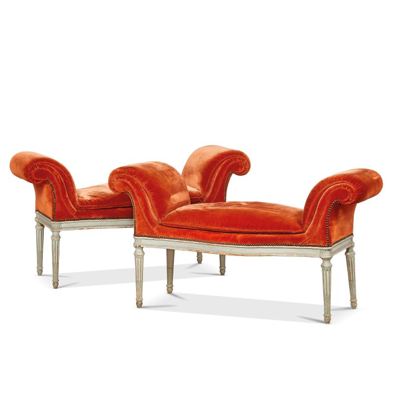 



A PAIR OF FRENCH BANQUETTES, LATE 18TH CENTURY  - Auction INTERNATIONAL FINE ART - Pandolfini Casa d'Aste