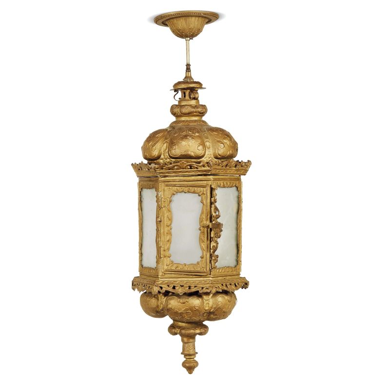 A VENETIAN LANTERN, EARLY 18TH CENTURY  - Auction FURNITURE AND WORKS OF ART FROM PRIVATE COLLECTIONS - Pandolfini Casa d'Aste