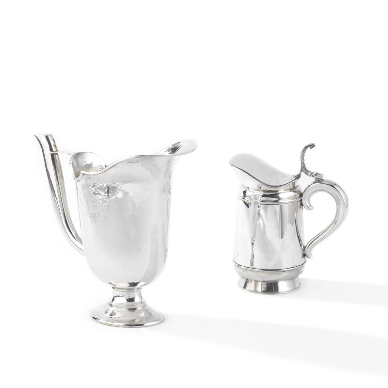 A SILVER EWER, 20TH CENTURY AND A SILVER COATED THERMOS EWER, 20TH CENTURY  - Auction TIME AUCTION| SILVER - Pandolfini Casa d'Aste