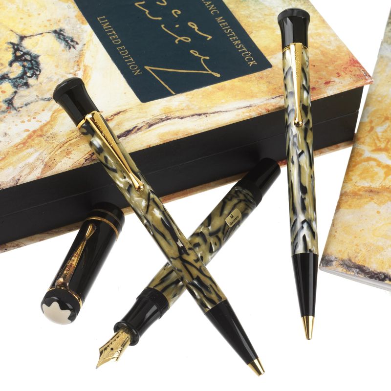 Montblanc : MONTBLANC MEISTERST&Uuml;CK OSCAR WILDE SERIE SCRITTORI EDIZIONE LIMITATA PENNA STILOGRAFICA N. 04848/20000, PENNA A SFERA N. 01333/13000 E PORTAMINE N. 01333/12000 ANNO 1994  - Asta ASTA A TEMPO | PENNE DA COLLEZIONE - Pandolfini Casa d'Aste