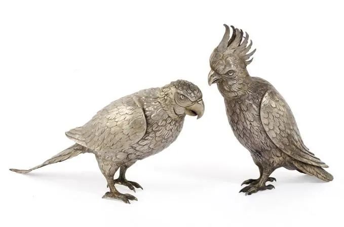 Due pappagalli  - Asta IMPORTANTI MOBILI, ARREDI E OGGETTI D'ARTE - Pandolfini Casa d'Aste