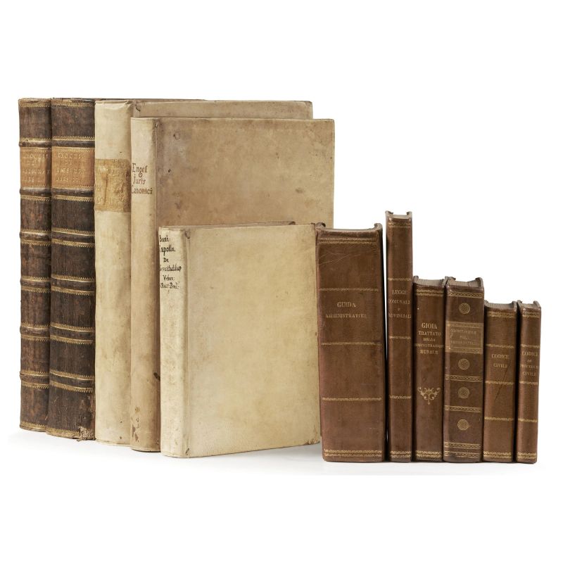 Lot of ten law works. Not collated. Condition report upon request.  - Auction BOOKS, MANUSCRIPTS AND AUTOGRAPHS - Pandolfini Casa d'Aste