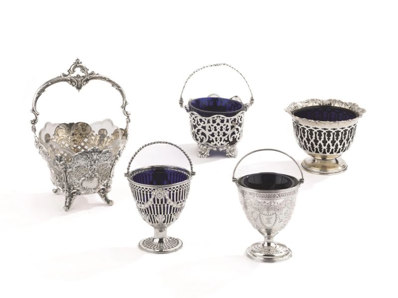 TRE CESTINE, LONDRA, SECOLO XIX  - Auction TIMED AUCTION | FINE SILVER - Pandolfini Casa d'Aste