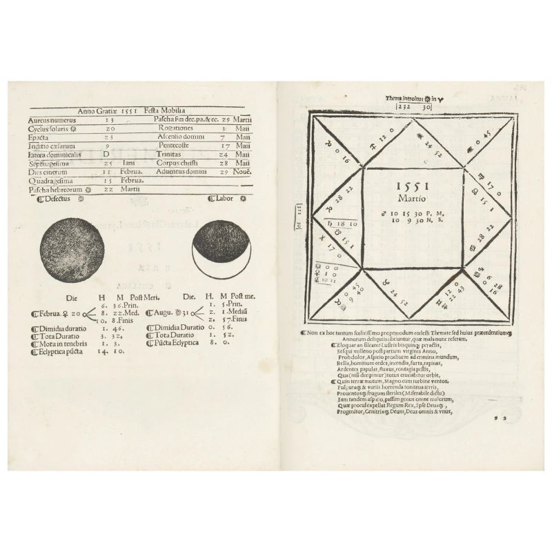 Gaurico, Luca. Ephemerides. Venezia, Giunta, 1533.  - Asta LIBRI, MANOSCRITTI, AUTOGRAFI E STAMPE - Pandolfini Casa d'Aste