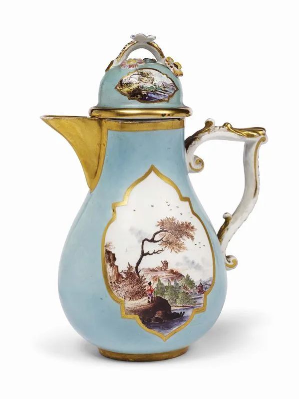 PICCOLA CAFFETTIERA, MEISSEN, 1740  - Auction The charm and splendour of maiolica and porcelain: the Pietro Barilla Collection and an important Roman collection - Pandolfini Casa d'Aste