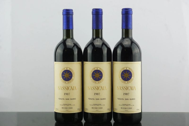 Sassicaia Tenuta San Guido 1987  - Auction AS TIME GOES BY | Fine and Rare Wine - Pandolfini Casa d'Aste