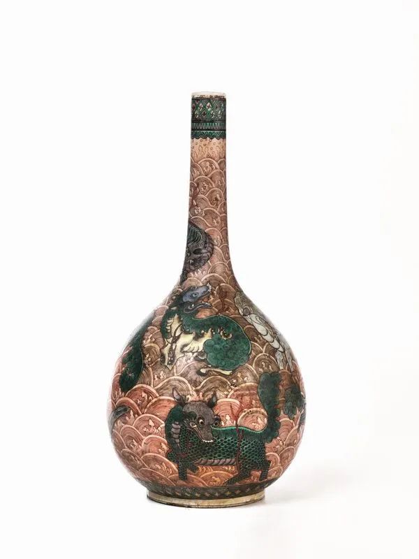 VASO IN PORCELLANA POLICROMA, DINASTIA QING, CINA, SEC. XIX  - Auction Asian Art - Pandolfini Casa d'Aste