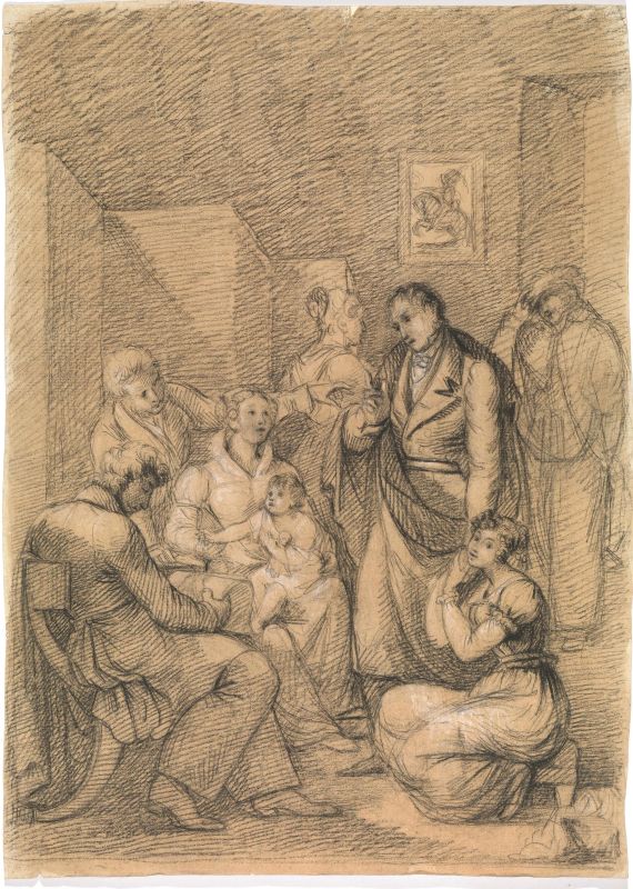 Scuola toscana, inizio sec. XIX  - Auction Works on paper: 15th to 19th century drawings, paintings and prints - Pandolfini Casa d'Aste