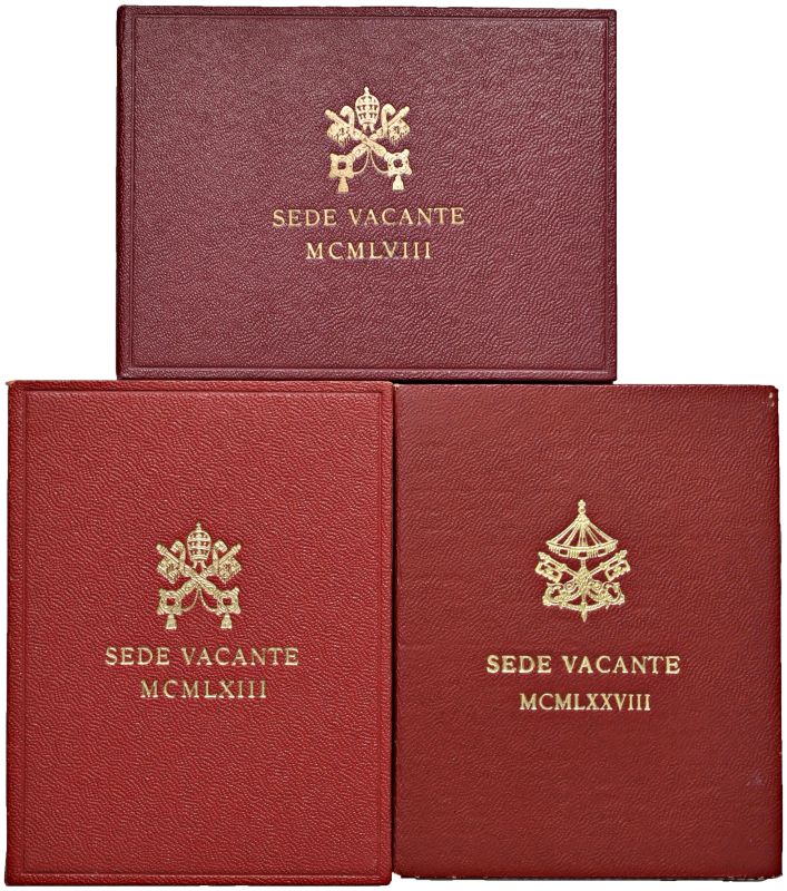 VATICANO. QUARANTAQUATTRO SERIE IN CARTONCINO DA 1 VALORE. SEDE VACANTE 1968.  - Auction COINS  OF MILAN, HOUSE OF SAVOY, ZECCHINI AND GOLD OSELLE OF VENICE - Pandolfini Casa d'Aste