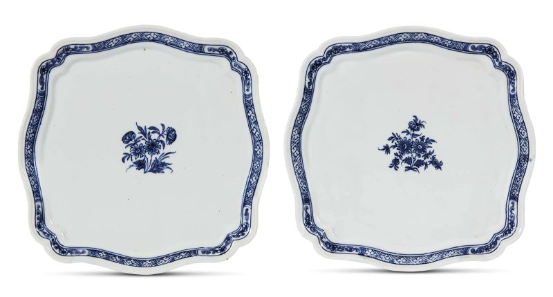 A PAIR OF SMALL GINORI TRAYS, DOCCIA, CIRCA 1770  - Auction ONLINE AUCTION | CERAMICA. MAIOLICHE E PORCELLANE DAL XVI AL XIX SECOLO - Pandolfini Casa d'Aste